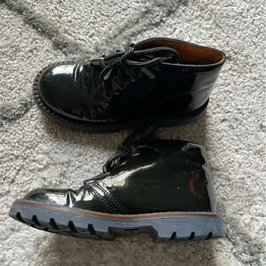 Elefanten boots black patent leather lace up boots  Jermy 8.5 wide